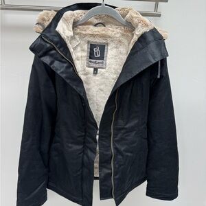 Women's Black Hemp Hoodlamb Jacket